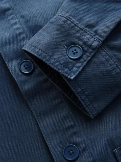 Next Hem Pocket Shacket Blue Outlet