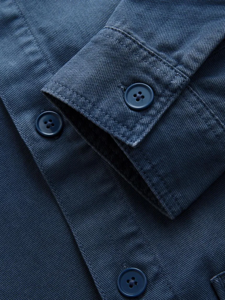 Next Hem Pocket Shacket Blue Outlet