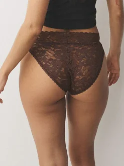 Next High Leg All Over Lace Knickers 3 Pack Blue Discount