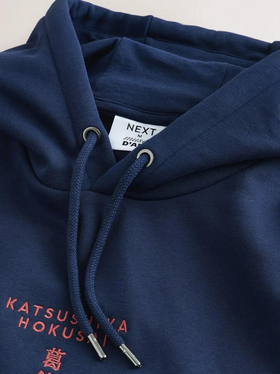 Next Blue Hokusai Licence Graphic Crew Neck Sweatshirt Online