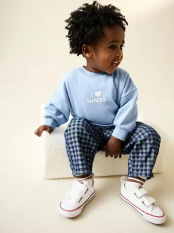 Next Blue I Love Snacks All-Over Print Crew Neck Sweatshirt (3mths-7yrs) Best