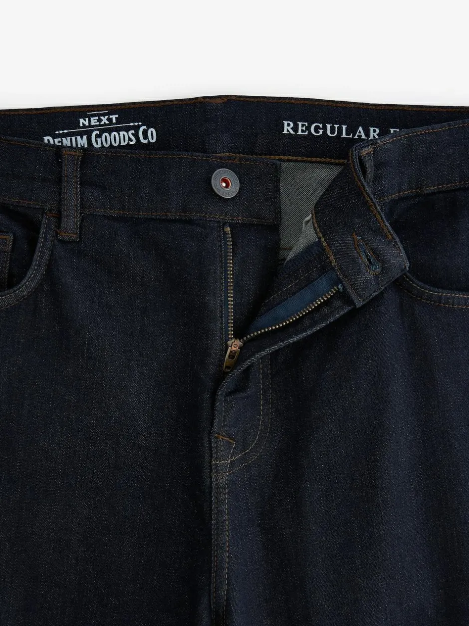 Next Blue Indigo Rinse Regular Tapered Fit Classic Stretch Jeans New