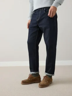 Next Regular Tapered Fit Signature Selvedge Denim Jeans Blue Indigo Rinse Online