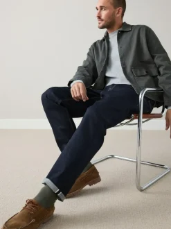 Next Regular Tapered Fit Signature Selvedge Denim Jeans Blue Indigo Rinse Online