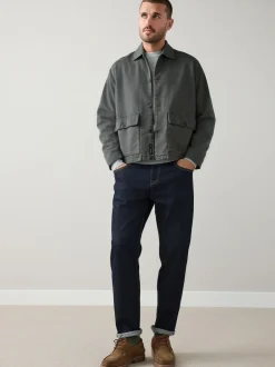 Next Regular Tapered Fit Signature Selvedge Denim Jeans Blue Indigo Rinse Online
