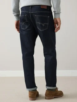 Next Regular Tapered Fit Signature Selvedge Denim Jeans Blue Indigo Rinse Online
