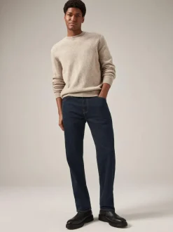 Next Blue Indigo Rinse Single Straight Fit Classic Stretch Jeans Hot