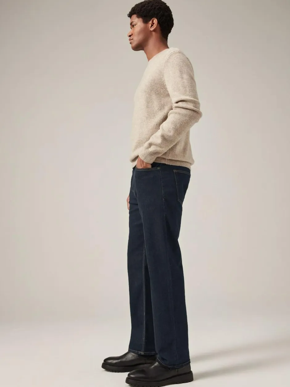 Next Blue Indigo Rinse Single Straight Fit Classic Stretch Jeans Hot