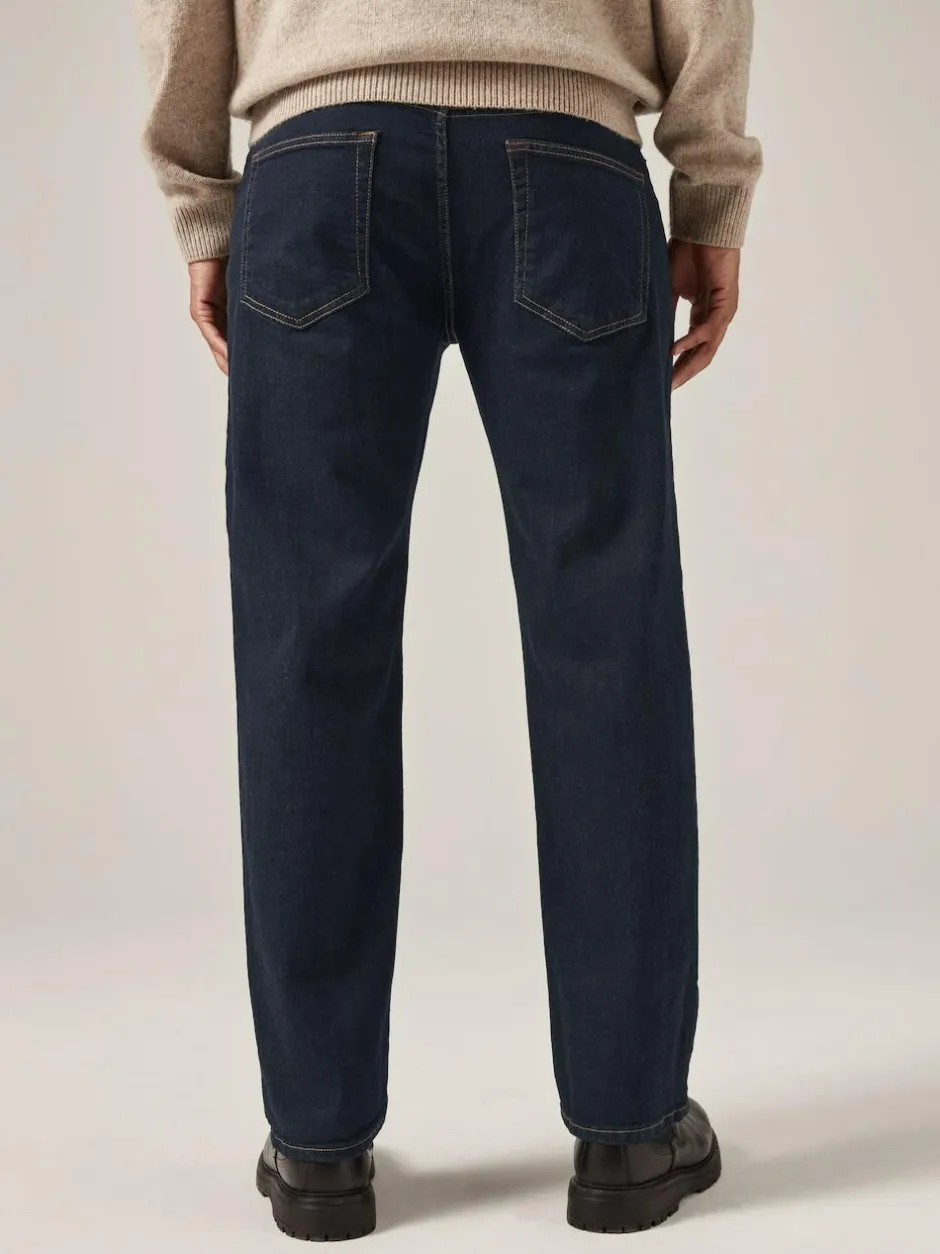 Next Blue Indigo Rinse Single Straight Fit Classic Stretch Jeans Hot