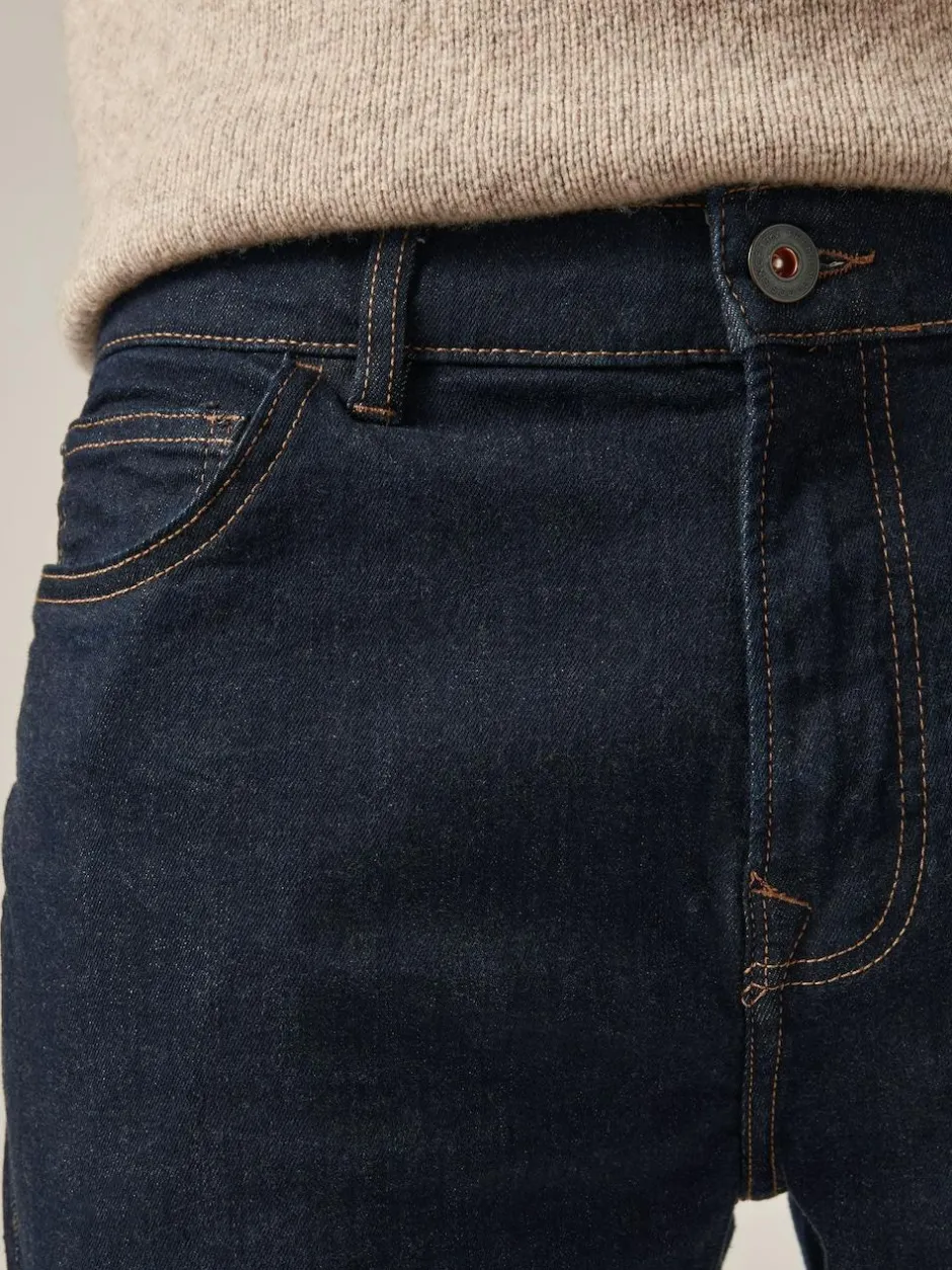Next Blue Indigo Rinse Single Straight Fit Classic Stretch Jeans Hot