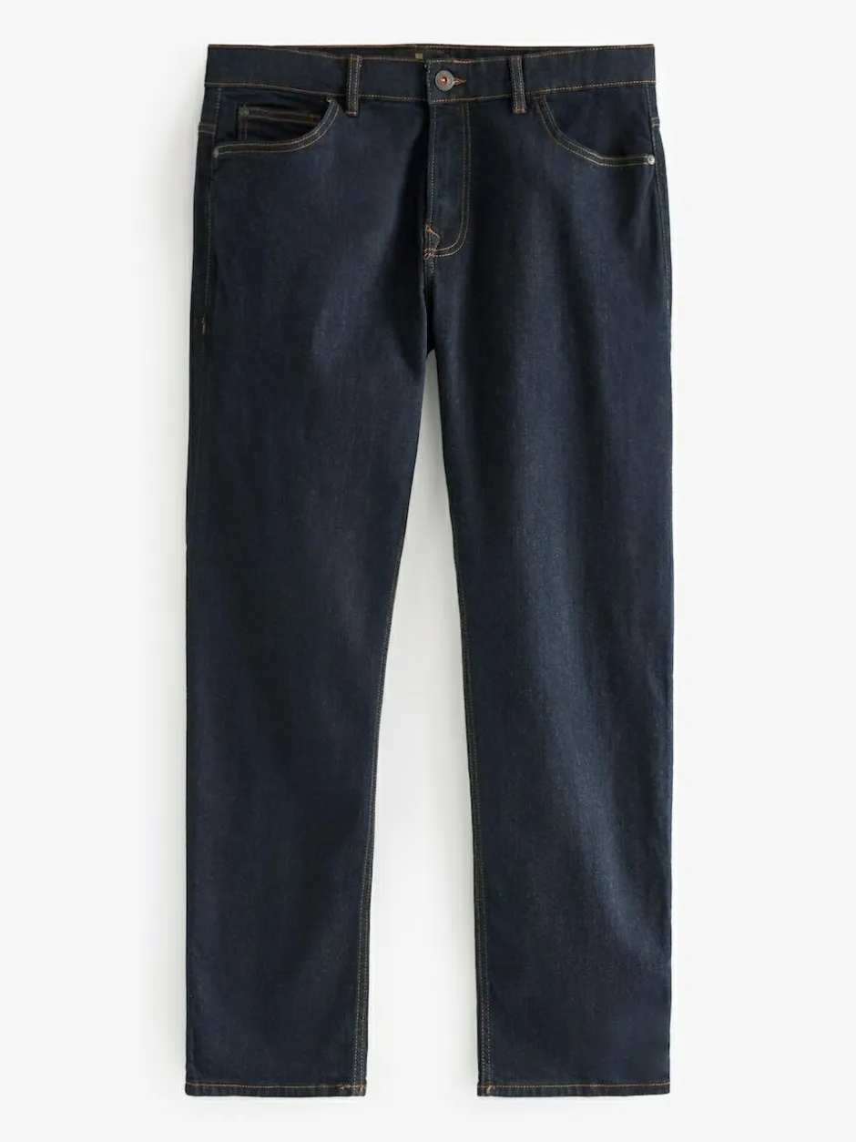 Next Blue Indigo Rinse Single Straight Fit Classic Stretch Jeans Hot