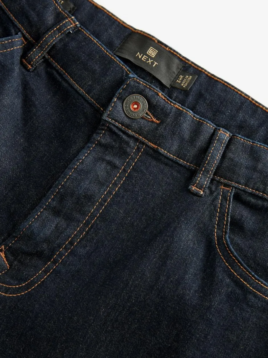 Next Blue Indigo Rinse Single Straight Fit Classic Stretch Jeans Hot