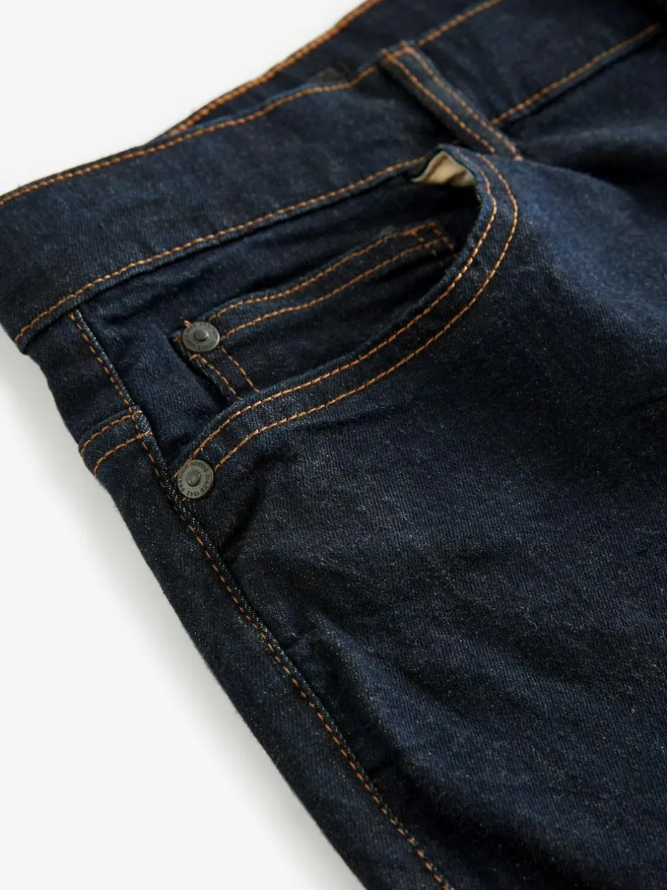 Next Blue Indigo Rinse Single Straight Fit Classic Stretch Jeans Hot
