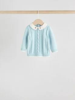 Next Knitted Jumper and Leggings Baby Set (0mths-3yrs) Blue Sale