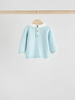 Next Knitted Jumper and Leggings Baby Set (0mths-3yrs) Blue Sale