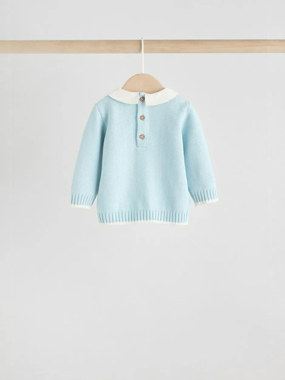 Next Knitted Jumper and Leggings Baby Set (0mths-3yrs) Blue Sale