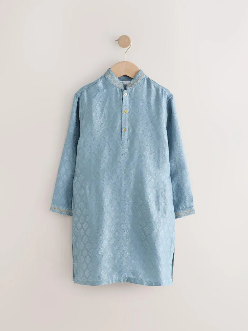 Next Blue Leaf Embroidered Eid Kurta (3mths-16yrs)