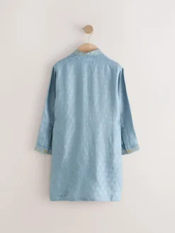 Next Blue Leaf Embroidered Eid Kurta (3mths-16yrs)