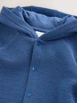 Next Lightweight Textured Jersey Baby Jacket (0mths-2yrs) Blue