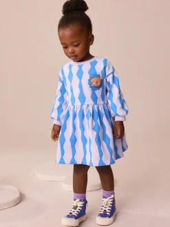 Next Blue Lion Sweat Dress (3mths-7yrs) Outlet