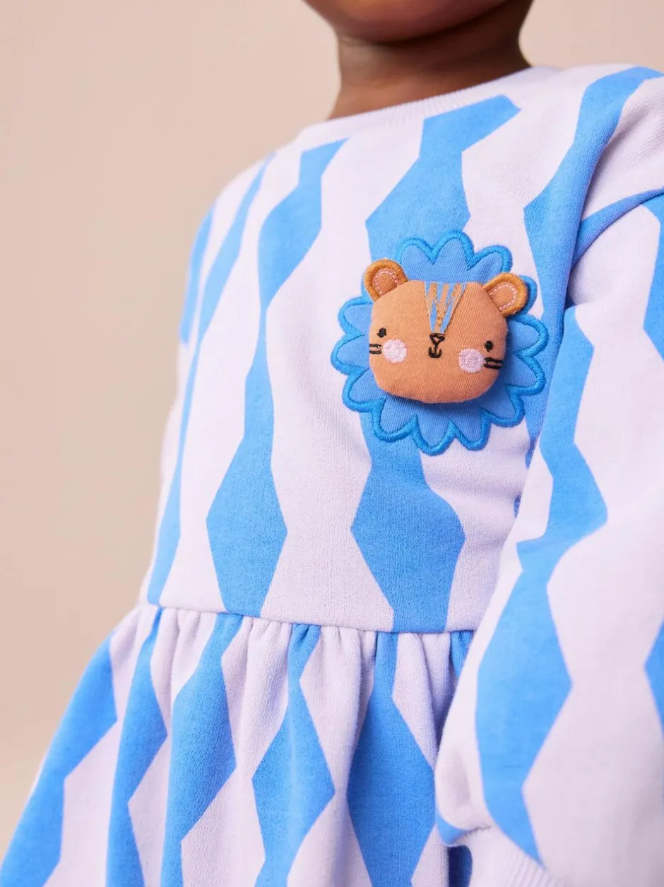 Next Blue Lion Sweat Dress (3mths-7yrs) Outlet