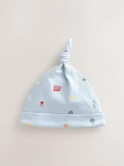 Next Blue London Tie Top Baby Hats 3 Pack (0-18mths) New