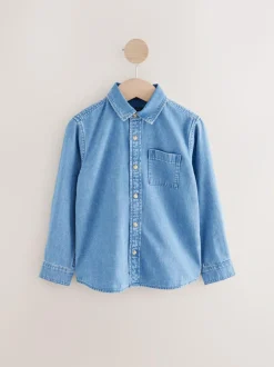Next Blue Long Sleeve Denim Shirt (3-16yrs) Sale