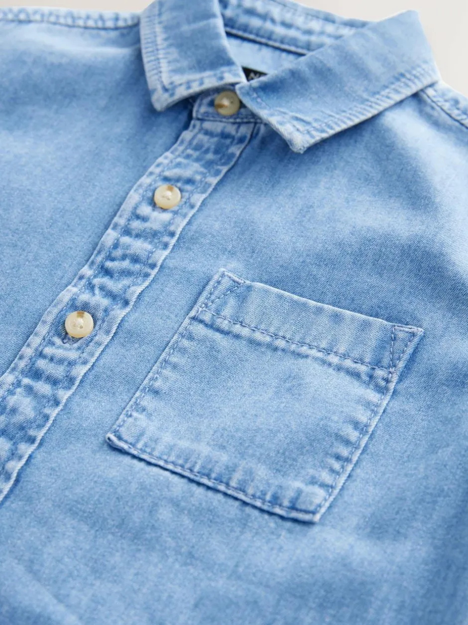 Next Blue Long Sleeve Denim Shirt (3-16yrs) Sale