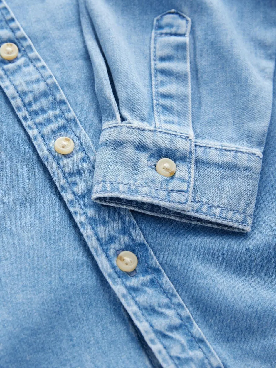 Next Blue Long Sleeve Denim Shirt (3-16yrs) Sale
