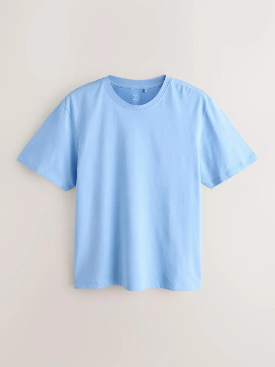 Next Blue/ Mauve Purple Cosy Short Sleeve Pyjamas Set 2 Pack