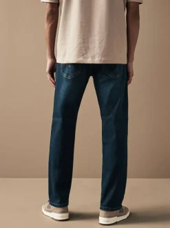 Next Blue Mid Indigo Straight Fit Motionflex Jeans Hot