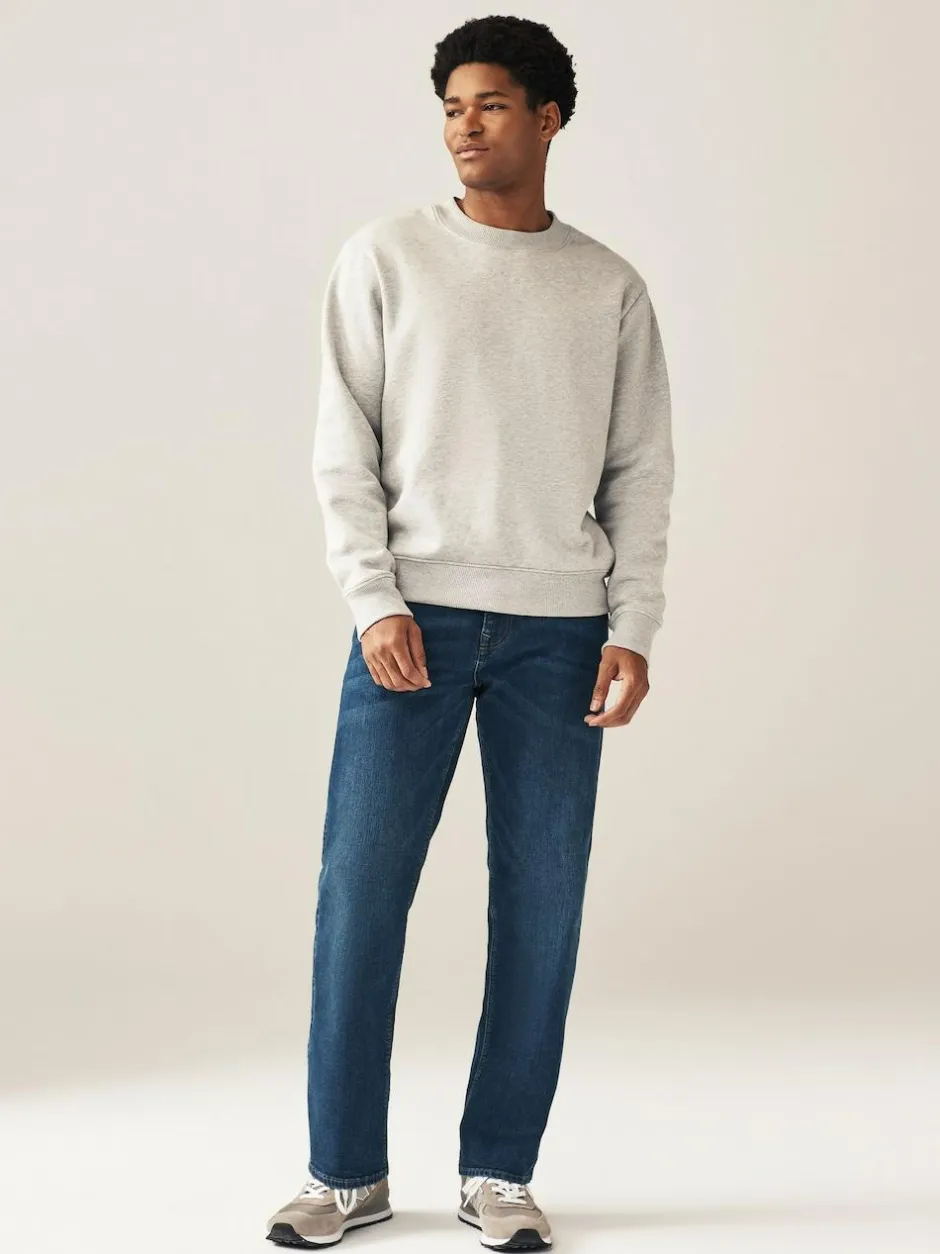Next Blue Mid Single Straight Fit Classic Stretch Jeans Hot