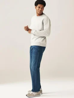Next Blue Mid Single Straight Fit Classic Stretch Jeans Hot