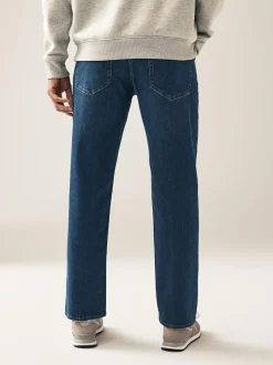 Next Blue Mid Single Straight Fit Classic Stretch Jeans Hot