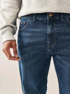 Next Blue Mid Single Straight Fit Classic Stretch Jeans Hot