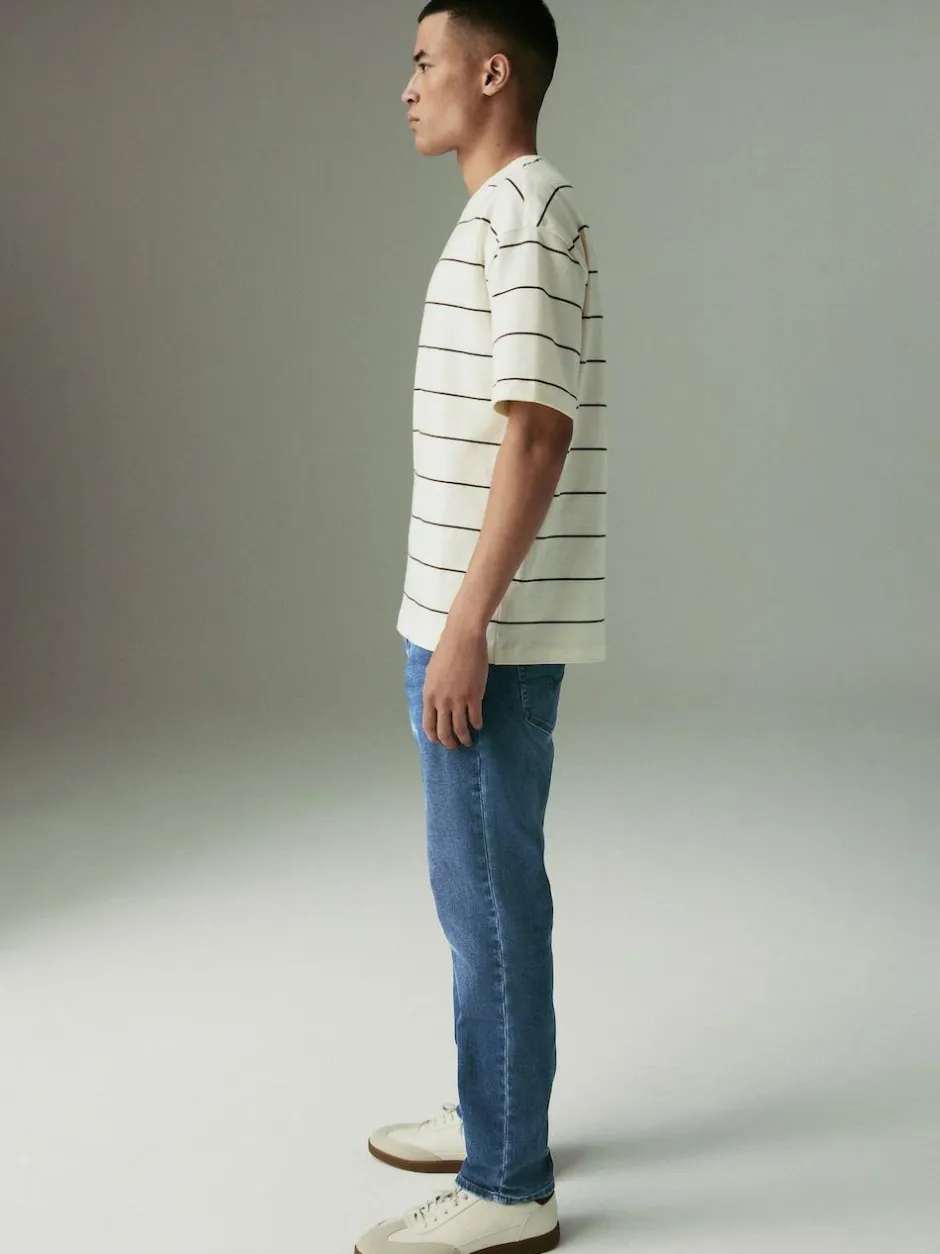 Next Blue Mid Slim Fit Motionflex Jeans Online