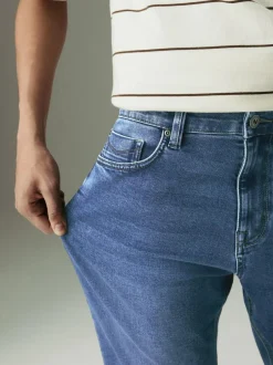 Next Blue Mid Slim Fit Motionflex Jeans Online