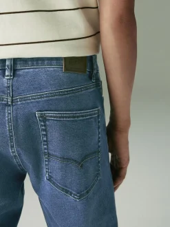 Next Blue Mid Slim Fit Motionflex Jeans Online