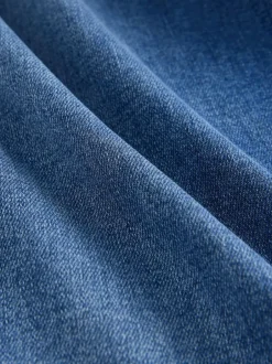 Next Blue Mid Straight Fit Motionflex Jeans