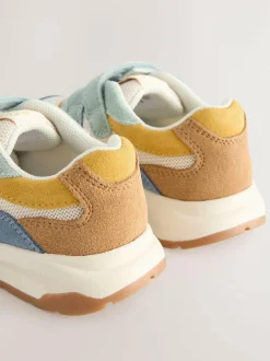 Next Suede Touch Fastening Trainers Blue Multi