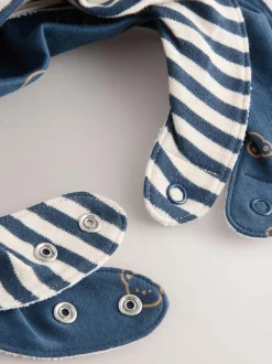 Next Baby Bibs 2 Pack Blue Mum and Dad Outlet