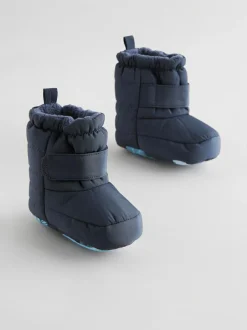 Next Baby Touch Fastening Snow Boots (0-2mths) Blue Navy Clearance