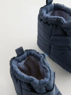 Next Baby Touch Fastening Snow Boots (0-2mths) Blue Navy Clearance