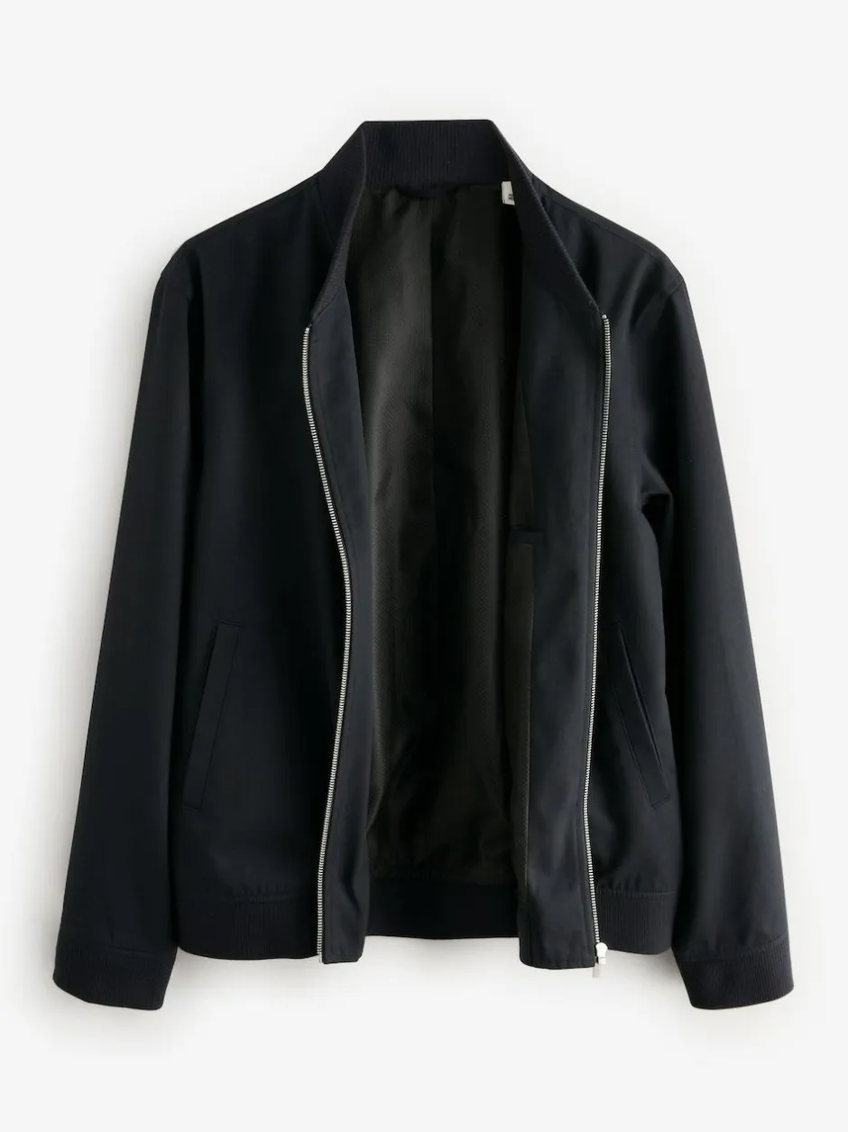 Next Blue Navy Smart Bomber Jacket Online
