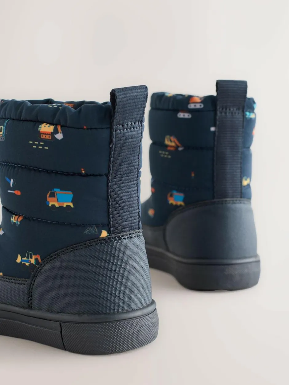 Next Blue Navy Transport Thermal Thinsulate™ Lined Quilted Water Resistant Boots Clearance