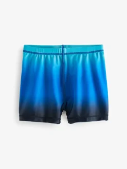 Next Shorter Length Stretch Swim Shorts (3-16yrs) Blue Ombre Clearance