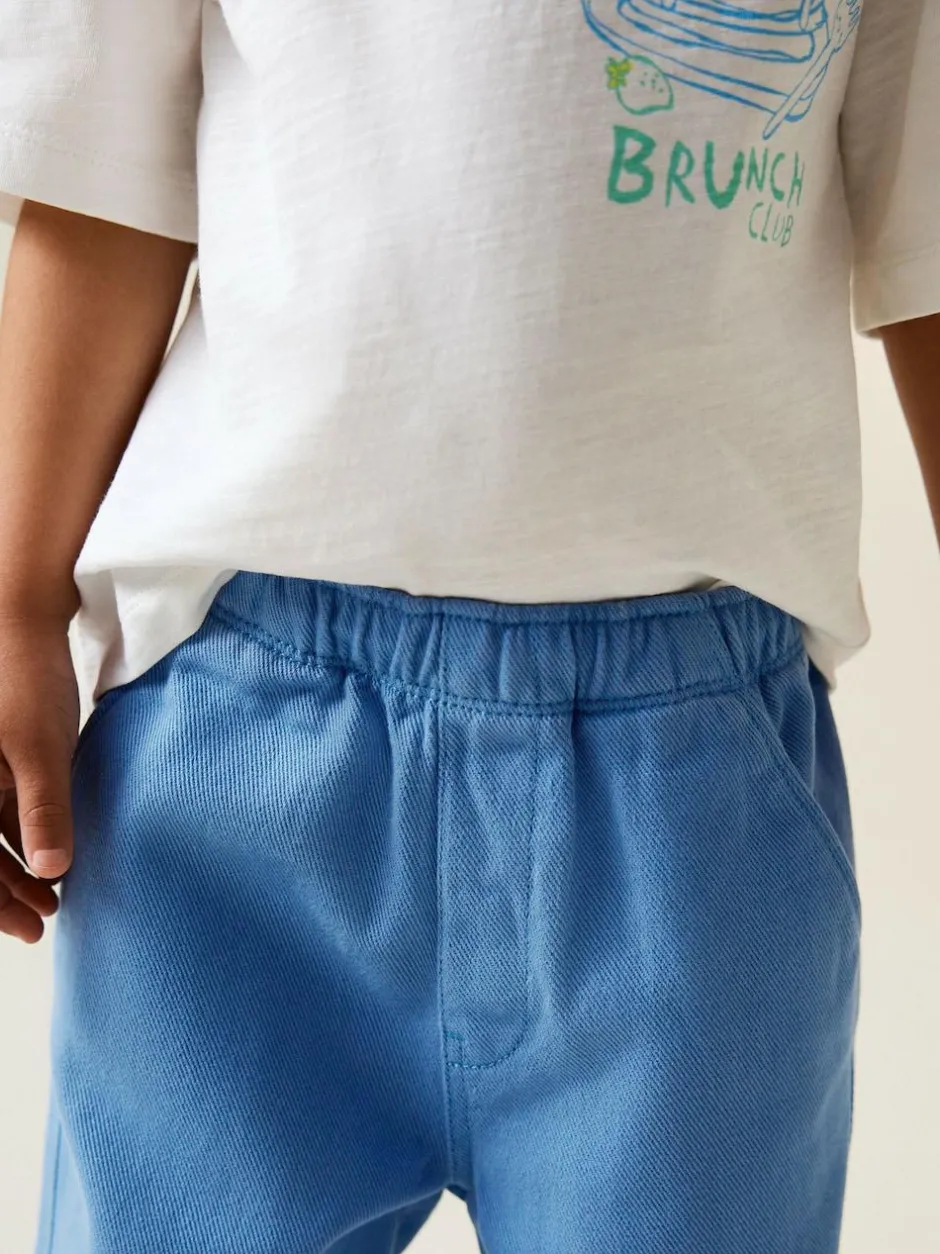 Next Plain Pull On Wide Trousers (3mths-7yrs) Blue Online