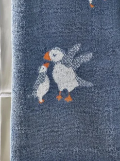 Next Blue Puffin 100% Cotton Towels Hot