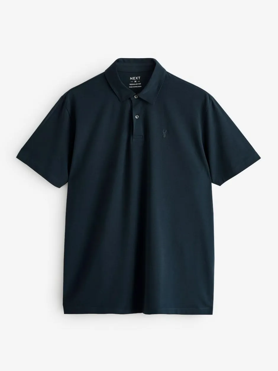 Next Blue Regular Fit Short Sleeve Jersey Polo Shirts 5 Pack Hot