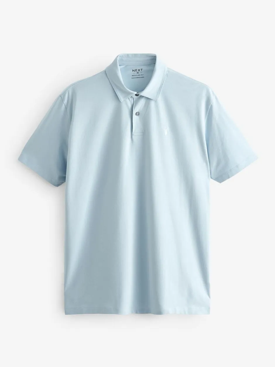 Next Blue Regular Fit Short Sleeve Jersey Polo Shirts 5 Pack Hot